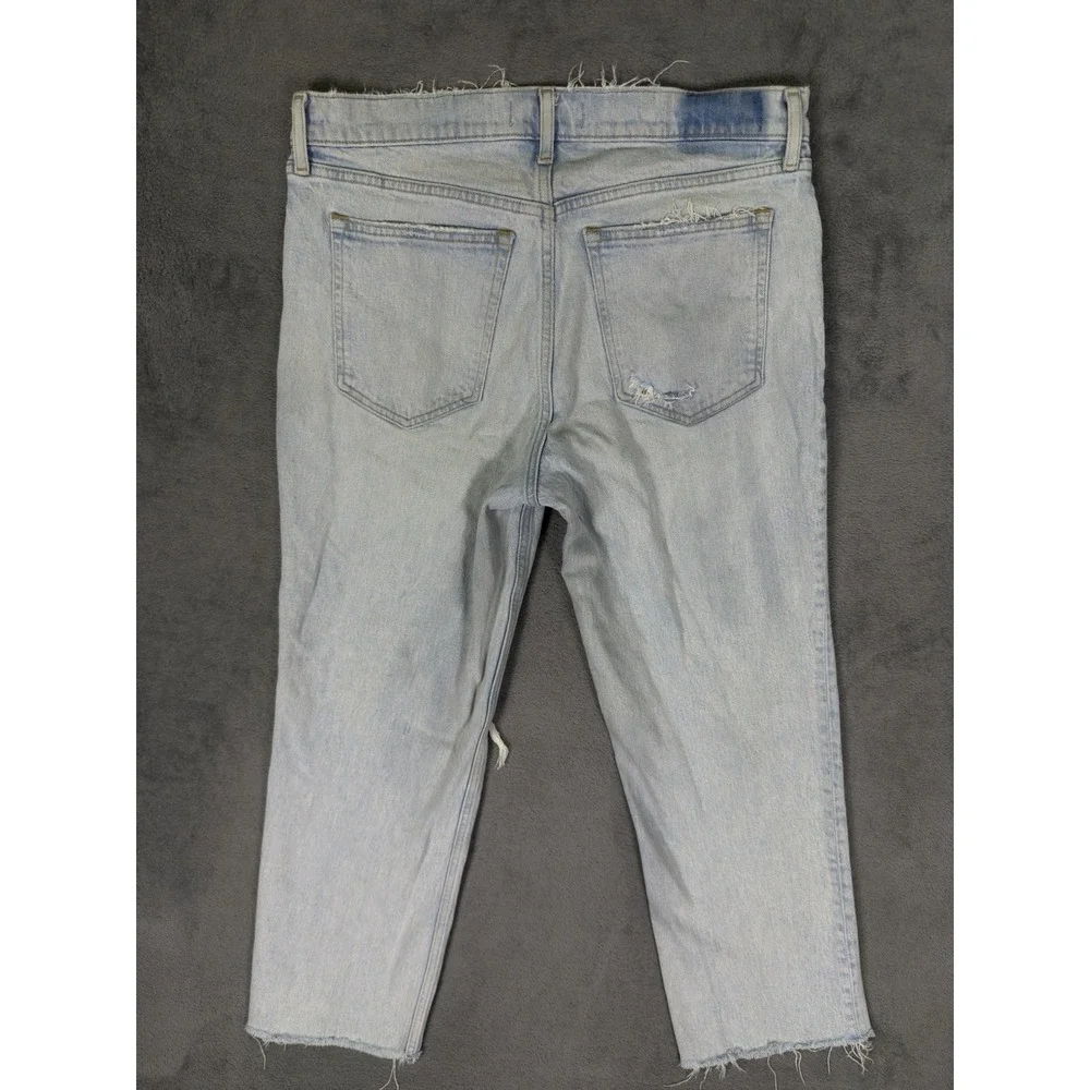Abercrombie‎ And Fitch Jeans Womens 12 S Blue Light Wash 90s Straight Low Rise